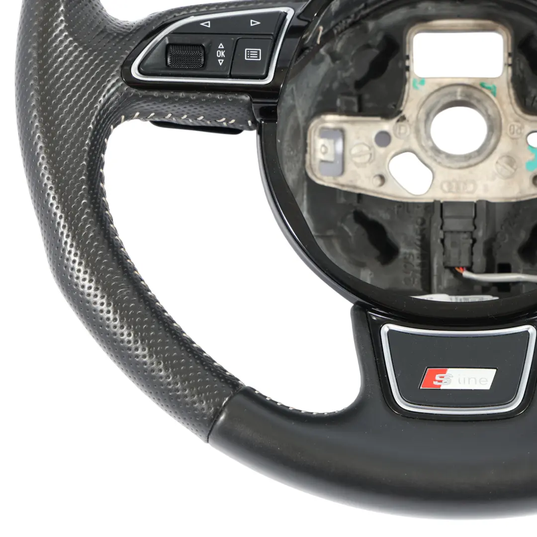 Lenkrad S-Line Schwarz Leder Schaltwippen für Audi Q3 8U mit Teilenummer 8U0419091S Audi Q3 8U Lenkrad S-Line Schwarz Leder Schaltwippen - SKU 8U0419091S - Teilenummer 8U0419091S