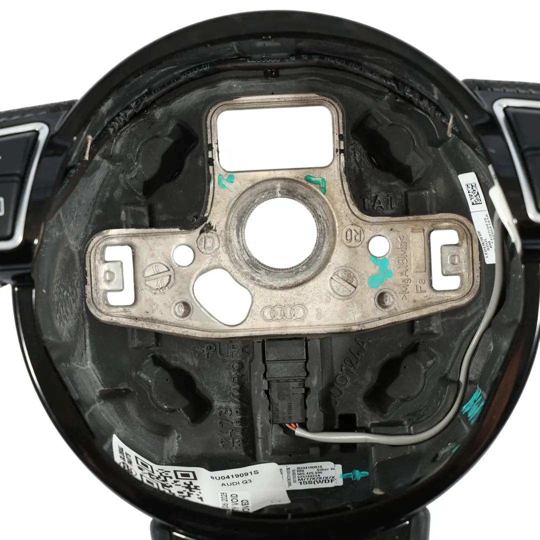 Steering Wheel S-Line Black Leather Paddle Shift to Audi Q3 8U with Part number 8U0419091S Audi Q3 8U Steering Wheel S-Line Black Leather Paddle Shift - SKU 8U0419091S - Part number 8U0419091S