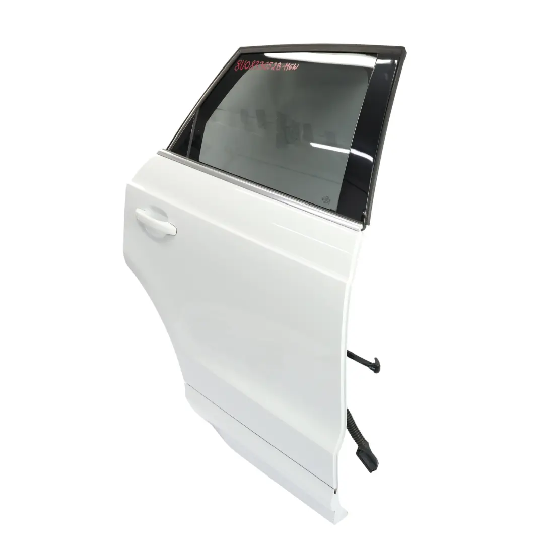 Audi Q3 8U Door Rear Right O/S Glacier White Pearl Metallic - S9R - SKU 8U0833052B-MGW - Part number 8U0833052B