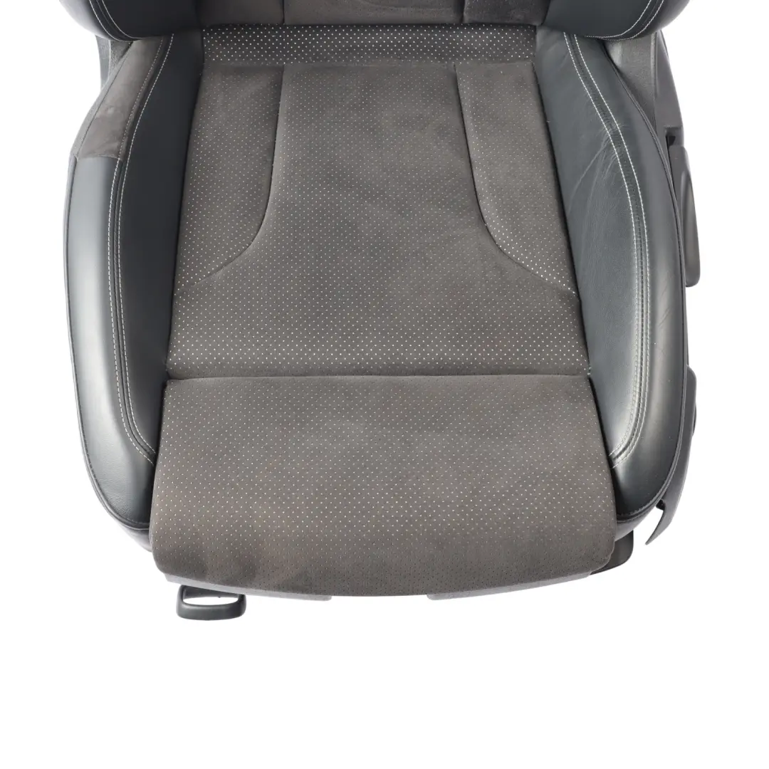 Audi Q3 8U Siège Sport avant gauche S-Line Intérieur Demi-cuir Noir Argent - SKU 8U0881805AL-1 - Numéro de pièce 8U0881805AL
