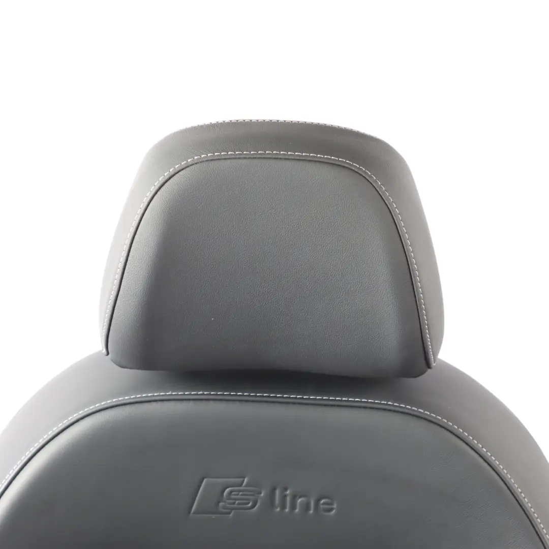 Audi Q3 8U Sport Seat Front Left N/S S-Line Interior Half Leather Black Silver - SKU 8U0881805AL-1 - Part number 8U0881805AL