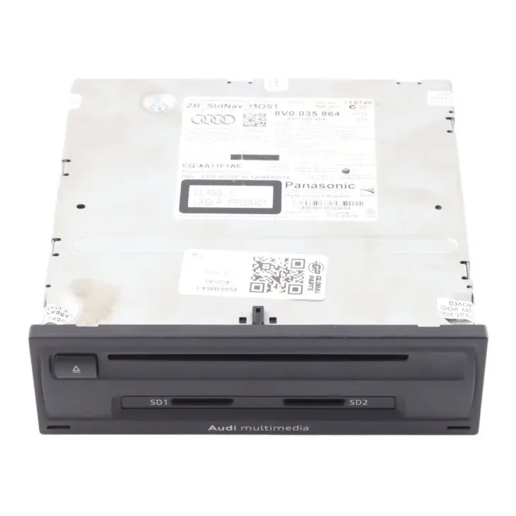 Multimedia CD Player Head Unit Audio Player Panasonic to Audi A3 8V with Part number 8V0035864 Audi A3 8V Multimedia CD Player Head Unit Audio Player Panasonic - SKU 8V0035864-1 - Part number 8V0035864