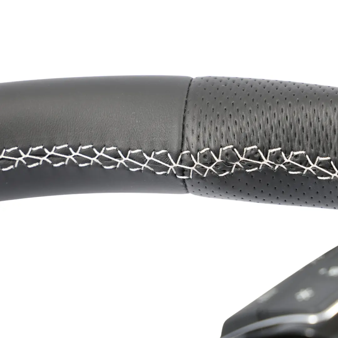 Audi S3 8V Steering Wheel NEW Black Leather Flat Bottom Paddle Shift - SKU 8V0419091AB-1 - Part number 8V0419091AB