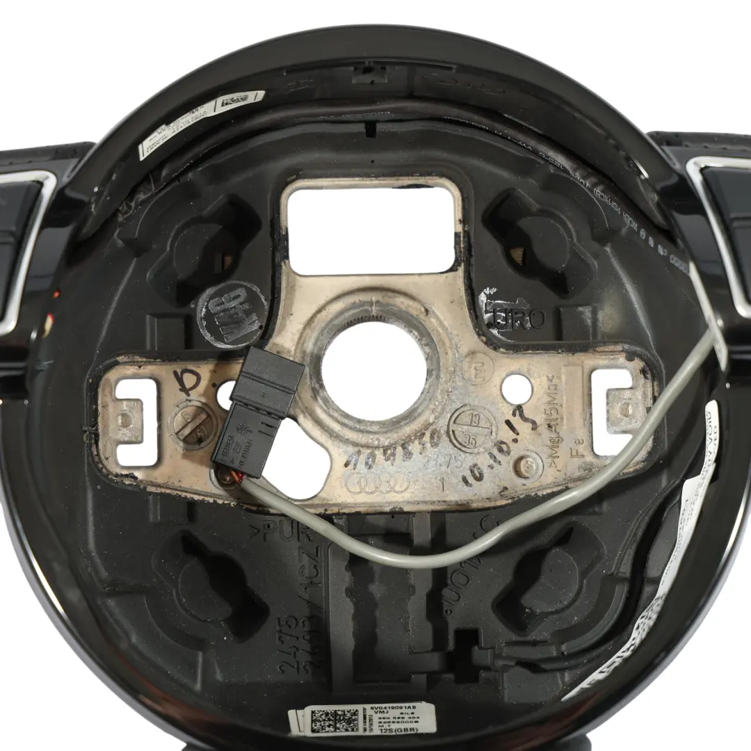 Audi S3 8V Kierownica NOWA Czarna Skóra Ścięta Łopatki - SKU 8V0419091AB-1 - Numer Części 8V0419091AB