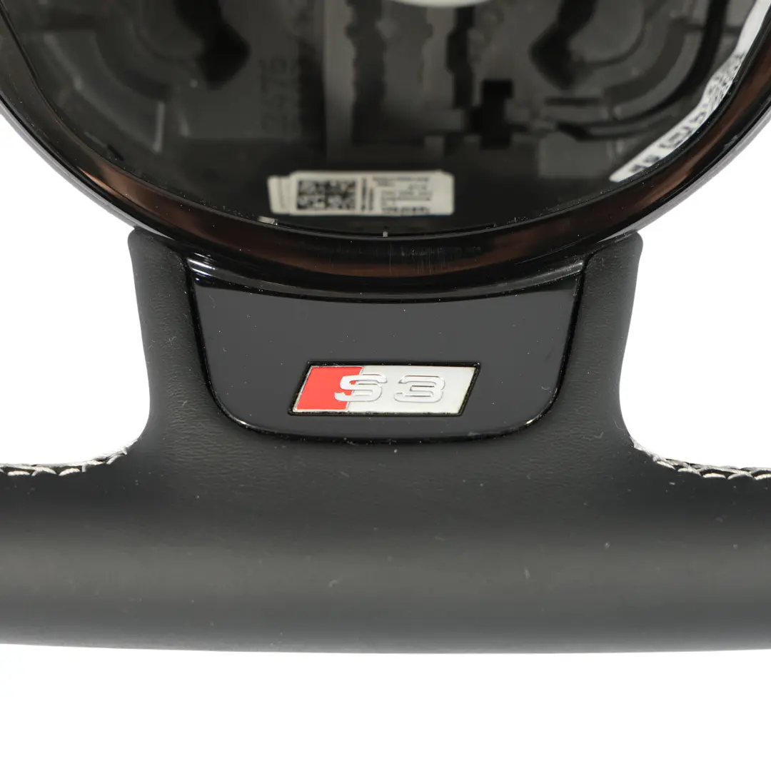 Audi S3 8V Steering Wheel NEW Black Leather Flat Bottom Paddle Shift - SKU 8V0419091AB-1 - Part number 8V0419091AB