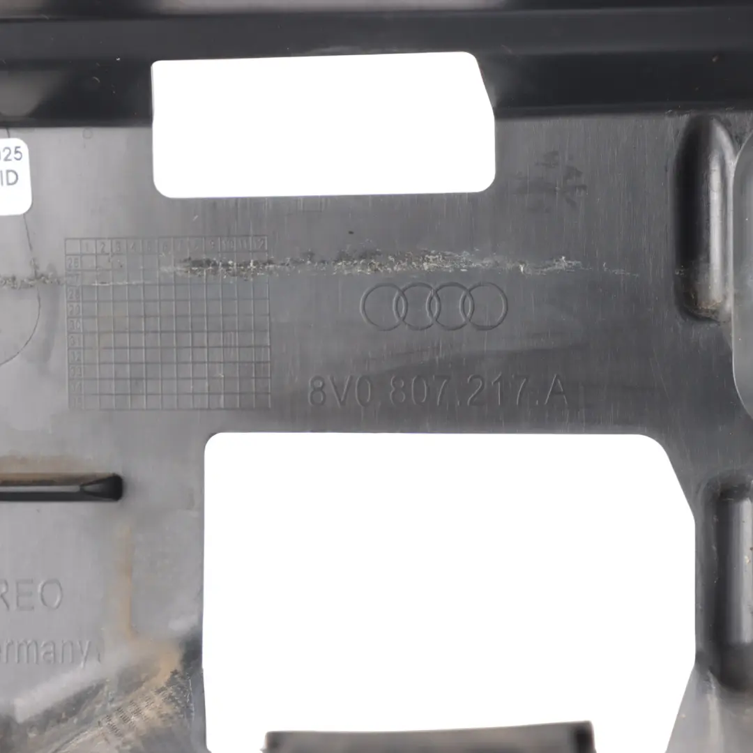 Audi A3 8V Rear Bumper Centre Support Bracket Holder Mount - SKU 8V0807217A - Part number 8V0807217A