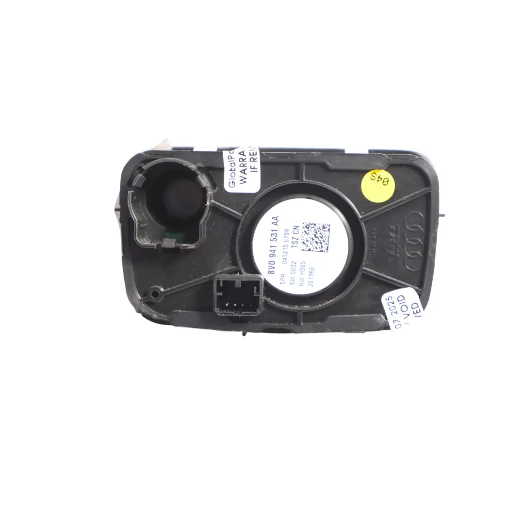 Audi A3 S3 RS3 8V Control Botón Panel Interruptores Faros Delanteros - SKU 8V0941531AA - Número de pieza 8V0941531AA