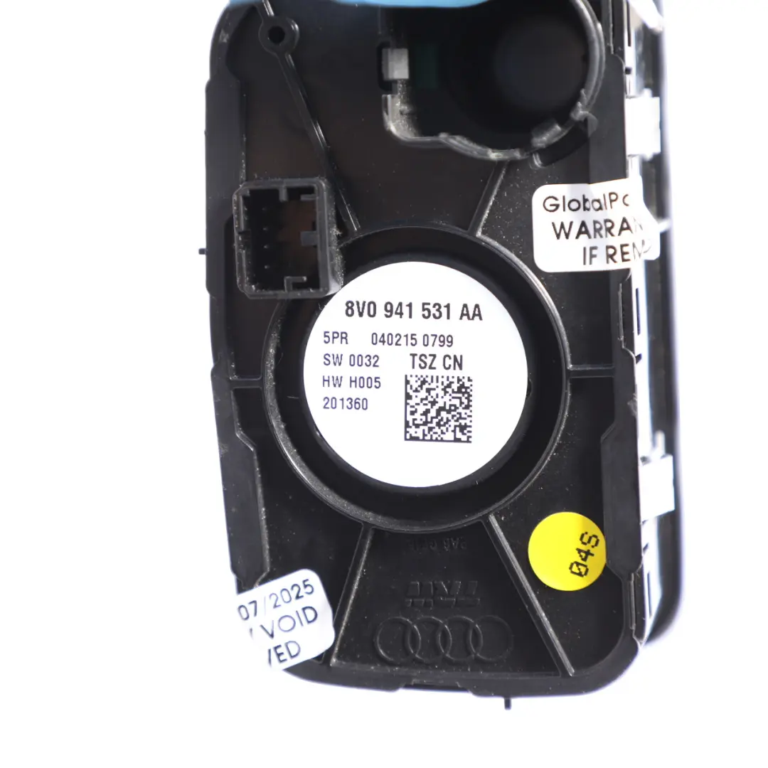 Audi A3 S3 RS3 8V Control Botón Panel Interruptores Faros Delanteros - SKU 8V0941531AA - Número de pieza 8V0941531AA