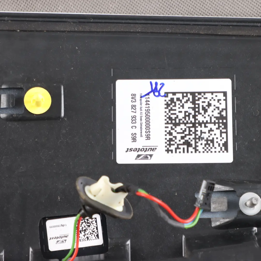 Spoiler Tailgate Trunk Trim Panel 3-Door Glacier White - S9R to Audi A3 8V Rear with Part number 8V3827933C Audi A3 8V Rear Spoiler Tailgate Trunk Trim Panel 3-Door Glacier White - S9R - SKU 8V3827933C-MGW - Part number 8V3827933C