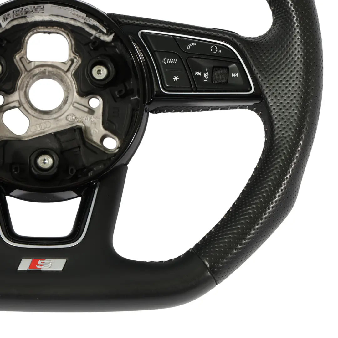 Audi A4 B9 A5 F5 Volante S-Line Cuero Negro Palanca de Cambio - SKU 8W0419091DH - Número de pieza 8W0419091DH