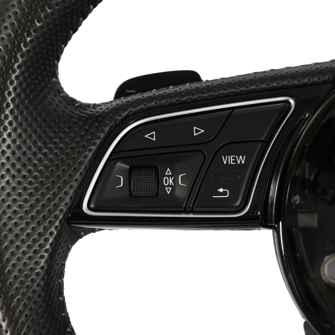 Audi A4 B9 A5 F5 Volante S-Line Cuero Negro Palanca de Cambio - SKU 8W0419091DH - Número de pieza 8W0419091DH