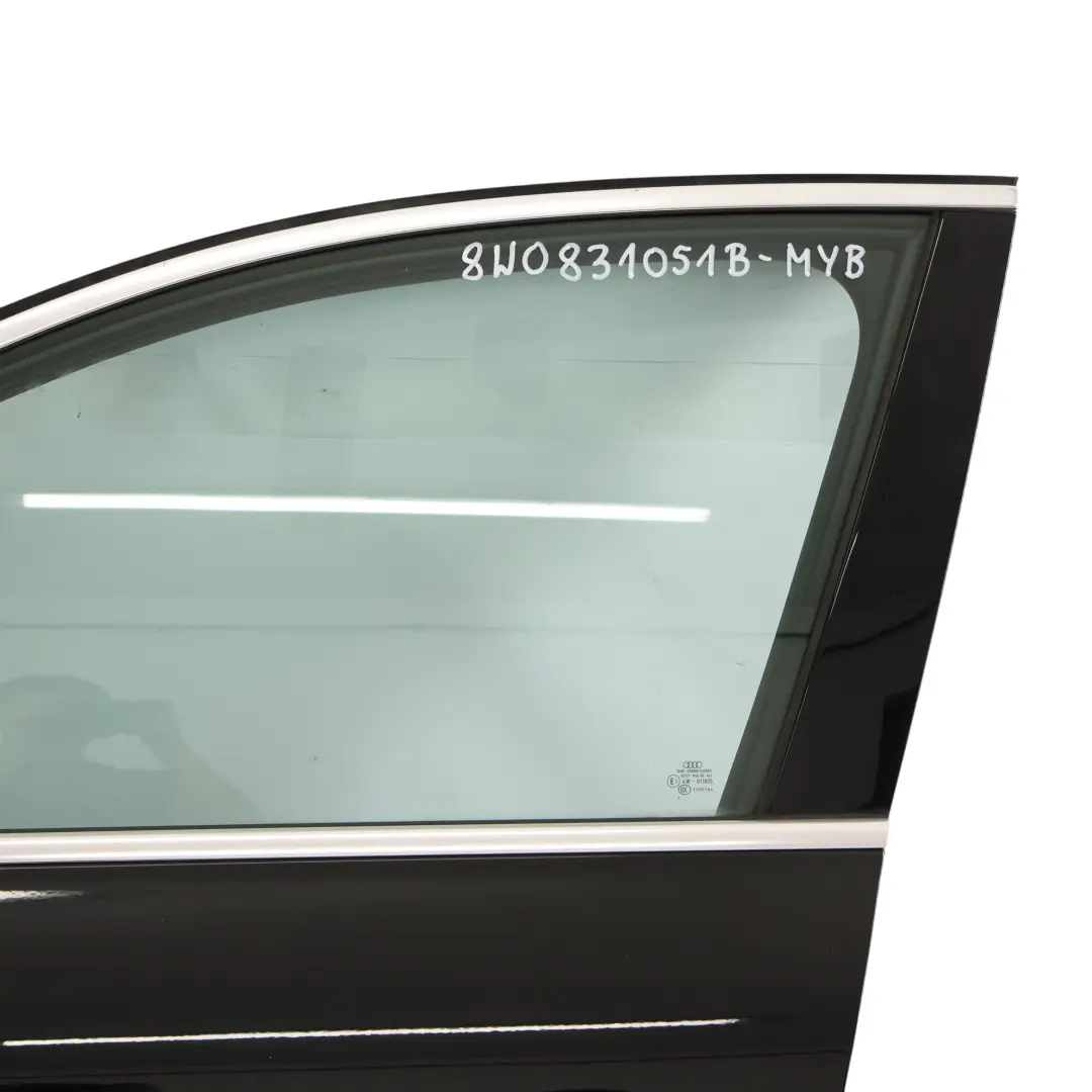 Door Front Left N/S Covering Panel Mythical Black Metallic - Y9T to Audi A4 B9 with Part number 8W0831051B Audi A4 B9 Door Front Left N/S Covering Panel Mythical Black Metallic - Y9T - SKU 8W0831051B-MYB - Part number 8W0831051B