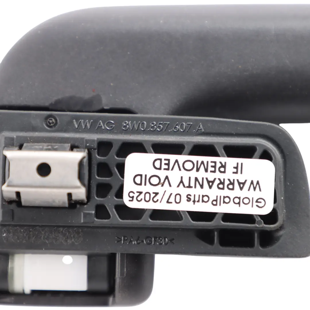 Audi A4 B9 A5 F5 Manija Techo Interior Negro Soul Trasera Izquierda - SKU 8W0857607A - Número de pieza 8W0857607A