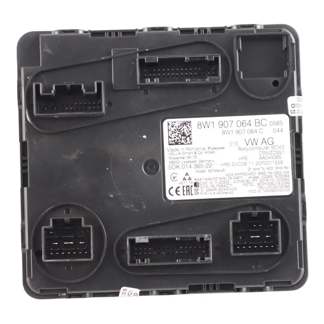 Audi A4 B9 Body Control Module BCM Comfort Control Unit Power Supply - SKU 8W1907064BC - Part number 8W1907064BC