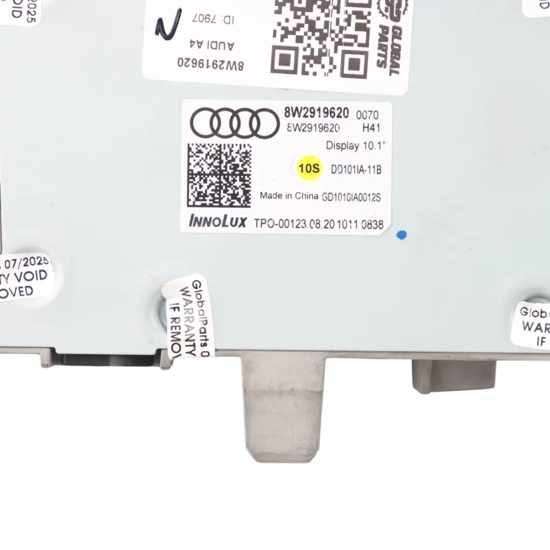 Schermo Radio Multimediale Navigazione Satellitare per Audi A4 B9 A5 F5 con numero di parte 8W2919620 Audi A4 B9 A5 F5 Schermo Radio Multimediale Navigazione Satellitare - SKU 8W2919620 - Numero di parte 8W2919620