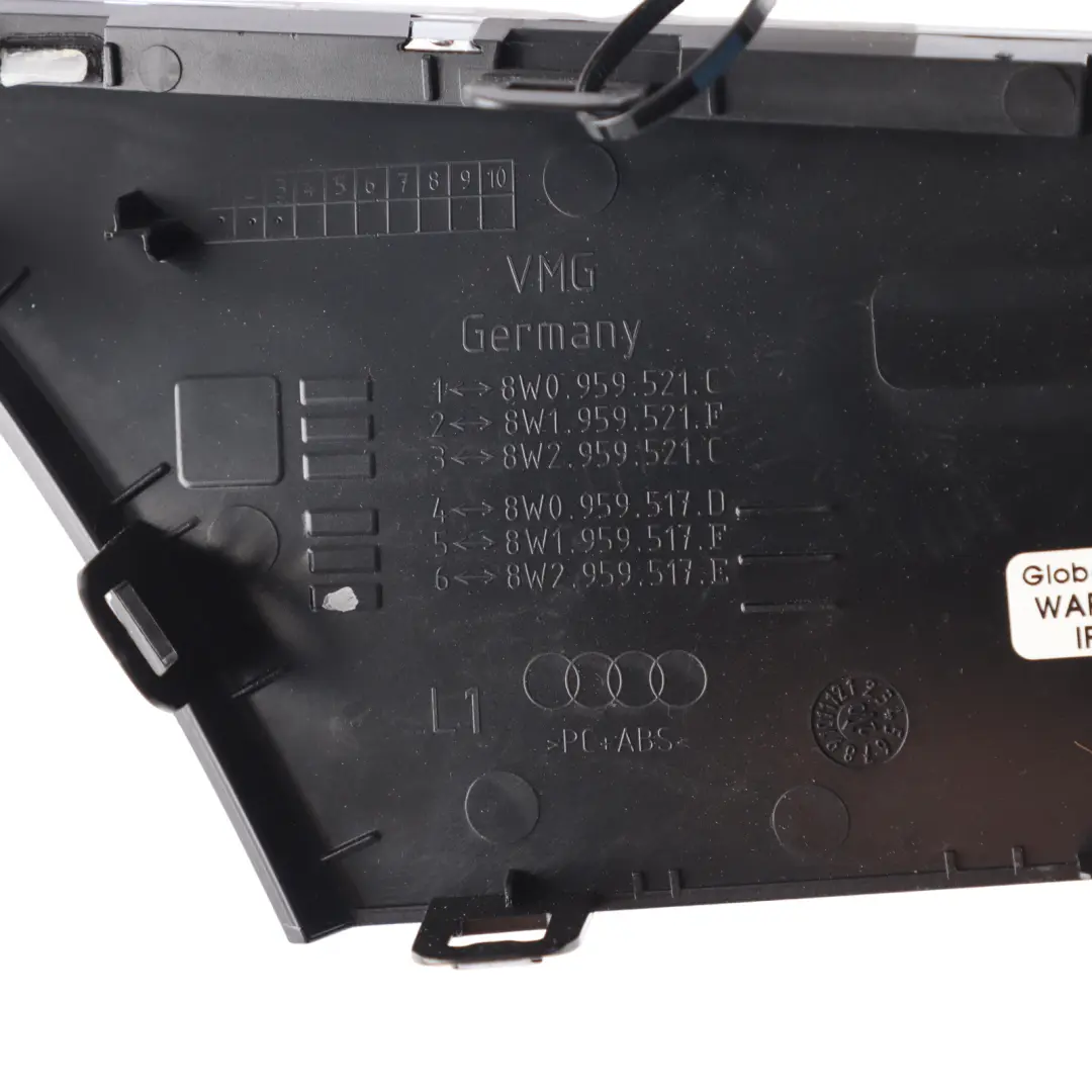 Front Left N/S Door Grab Handle Trim Cover High Gloss to Audi A4 B9 with Part number 8W2959517E Audi A4 B9 Front Left N/S Door Grab Handle Trim Cover High Gloss - SKU RHD-8W2959517E - Part number 8W2959517E