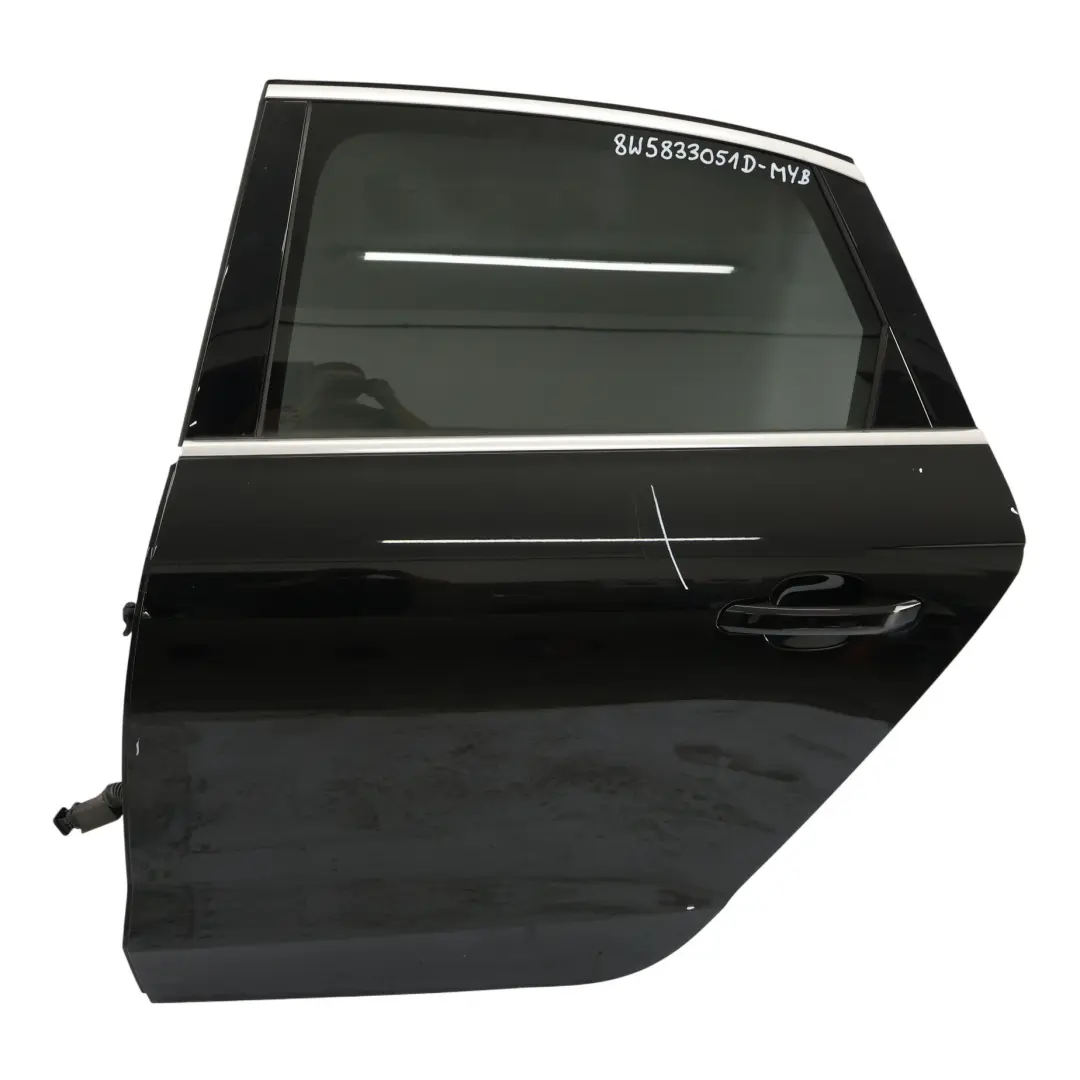 Audi A4 B9 Avant Rear Door Left N/S Mythical Black Metallic - Y9T - SKU 8W5833051D-MYB - Part number 8W5833051D