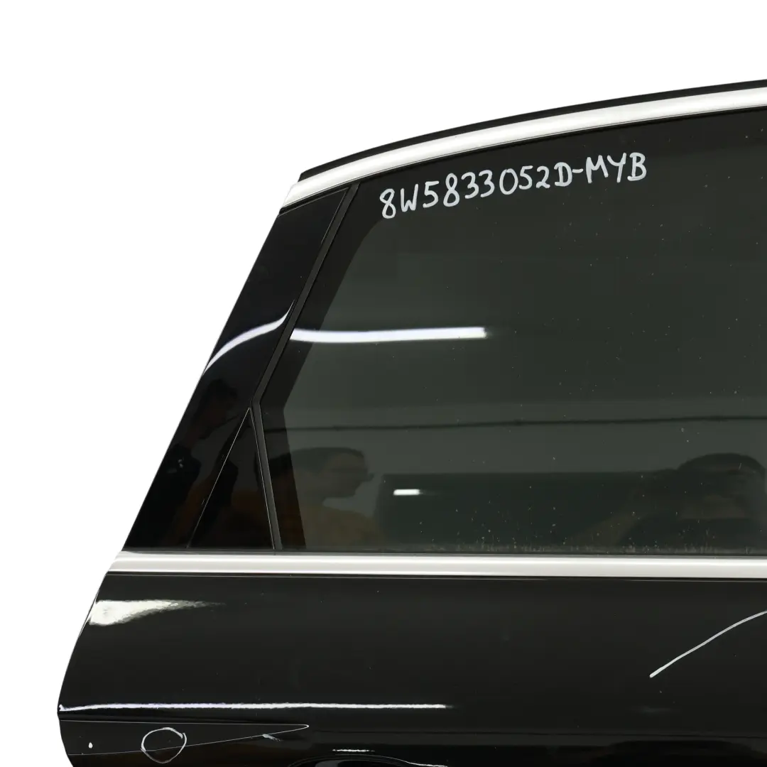 Door Right O/S Mythical Black Metallic - Y9T to Audi A4 B9 Avant Rear with Part number 8W5833052D Audi A4 B9 Avant Rear Door Right O/S Mythical Black Metallic - Y9T - SKU 8W5833052D-MYB - Part number 8W5833052D
