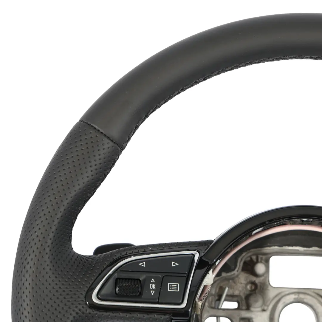 Audi A6 C7 S-Line NEW Black Leather Steering Wheel Paddle Shift - SKU 8X0419091M-2 - Part number 8X0419091M