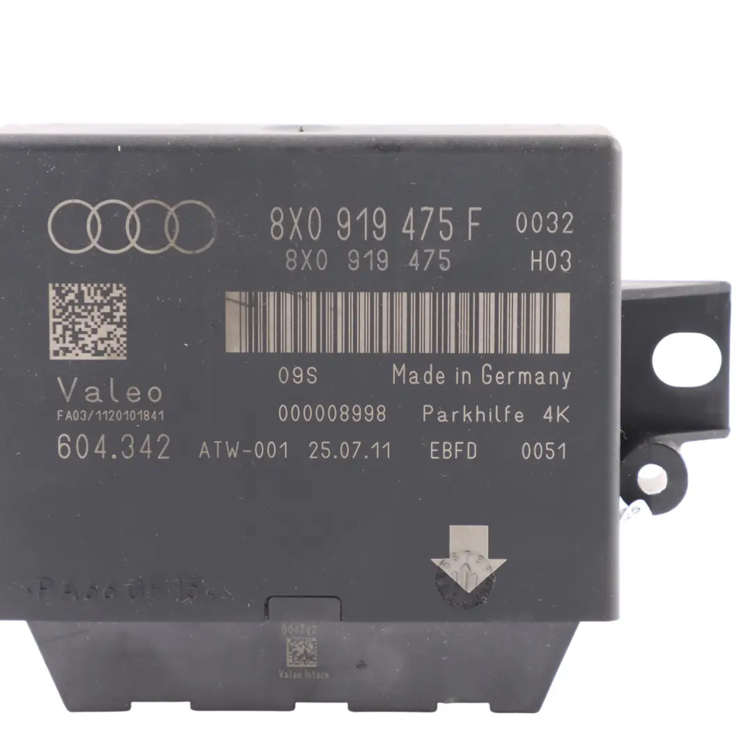 Audi Q3 8U PDC Parking Distance Assistant Control Unit Module ECU - SKU 8X0919475F - Part number 8X0919475F