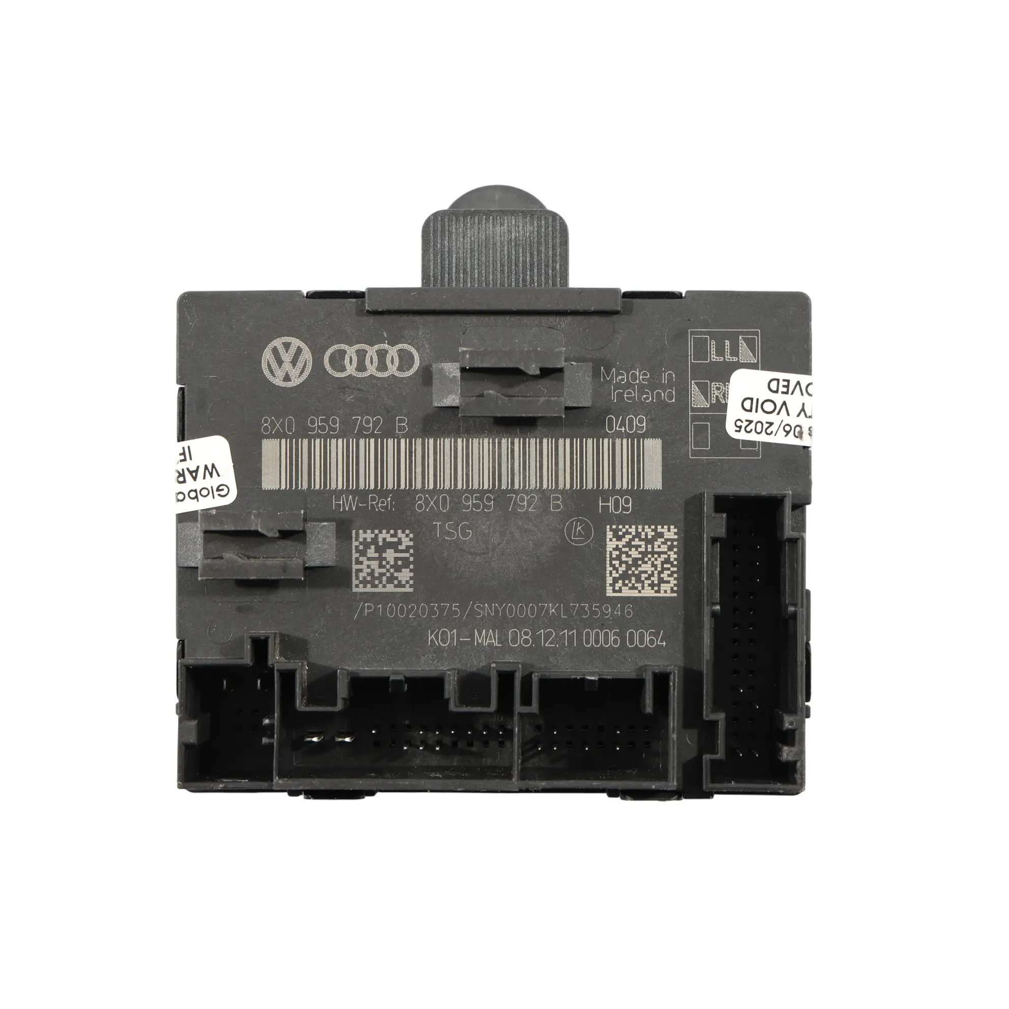 Audi A1 8X Door Module Control Unit Controller Front Passenger's Side 8X0959792B