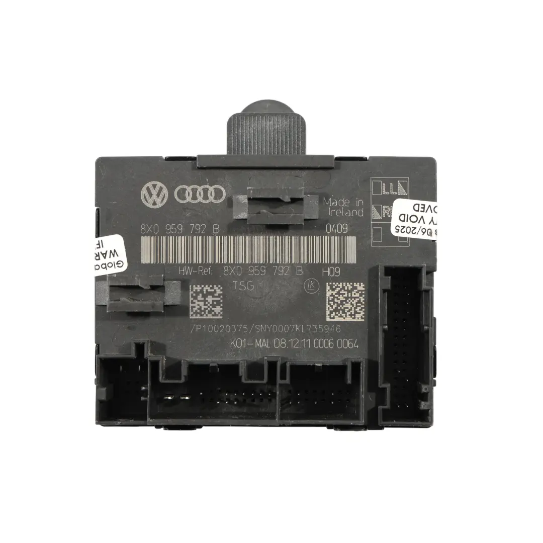 Türmodul Steuergerät Kontroller Beifahrerseite für Audi A1 8X mit Teilenummer 8X0959792B Audi A1 8X Türmodul Steuergerät Kontroller Beifahrerseite - SKU 8X0959792B - Teilenummer 8X0959792B