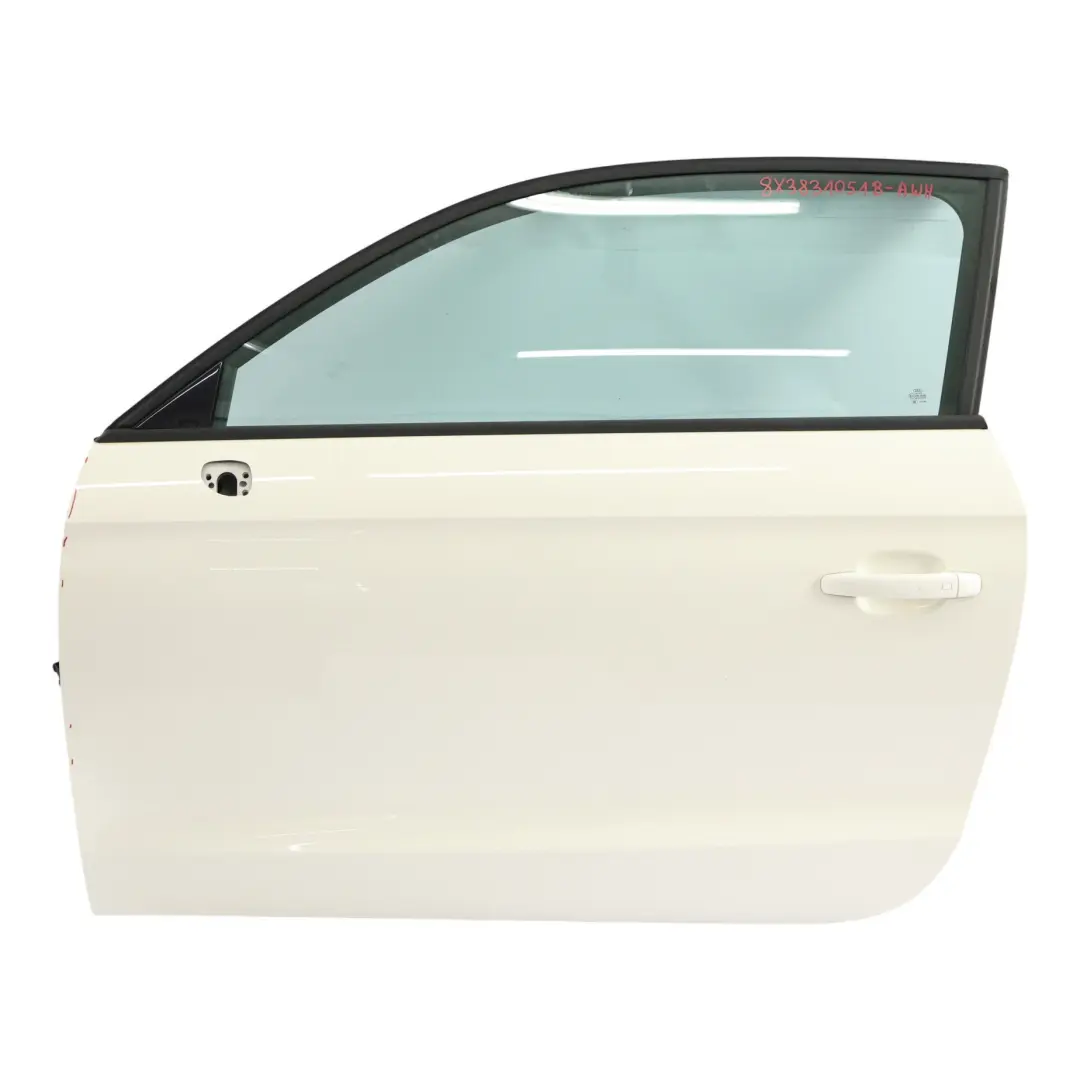 Door Front Left N/S Covering Panel Amalfi White - Y9K to Audi A1 8X with Part number 8X3831051B Audi A1 8X Door Front Left N/S Covering Panel Amalfi White - Y9K - SKU 8X3831051B-AWH - Part number 8X3831051B