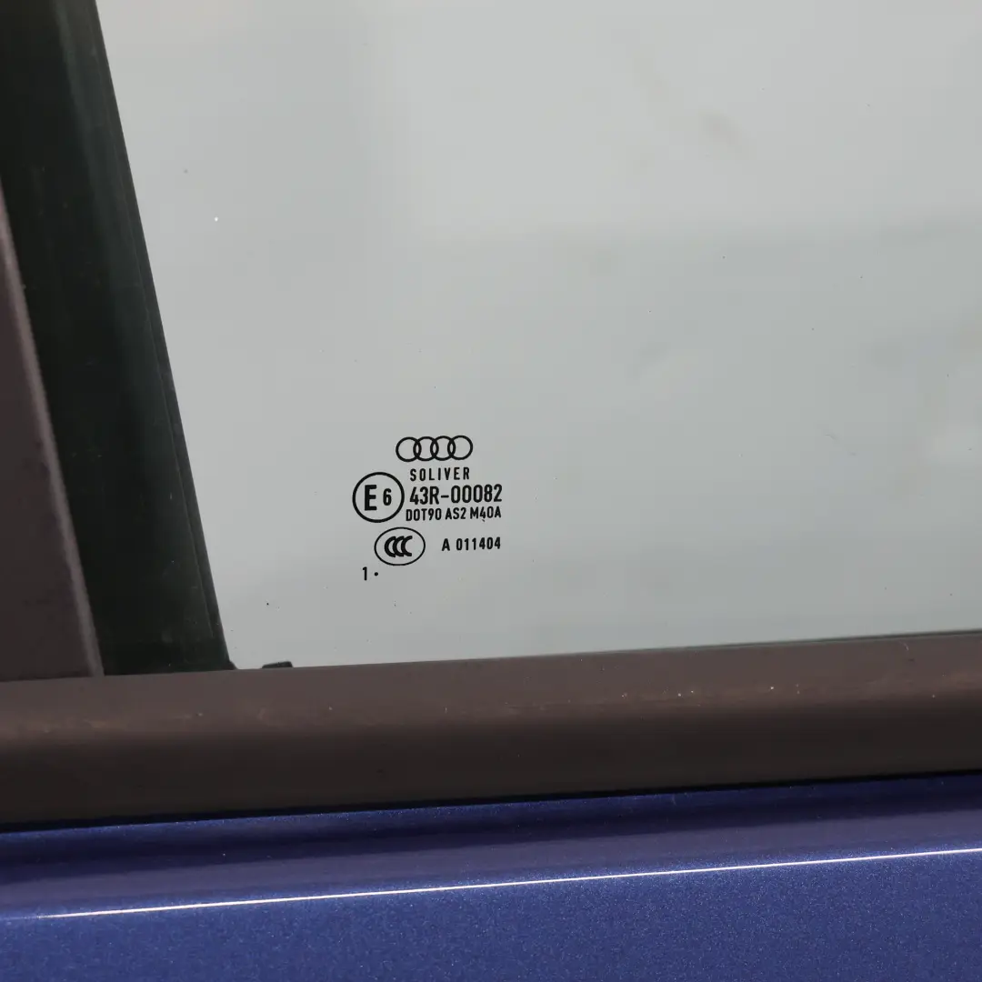 Puerta Delantera Derecha 3-Puerta Scuba Blue Metalizado - X5Q para Audi A1 8X con número de pieza 8X3831052B Audi A1 8X Puerta Delantera Derecha 3-Puerta Scuba Blue Metalizado - X5Q - SKU 8X3831052B-SCB - Número de pieza 8X3831052B