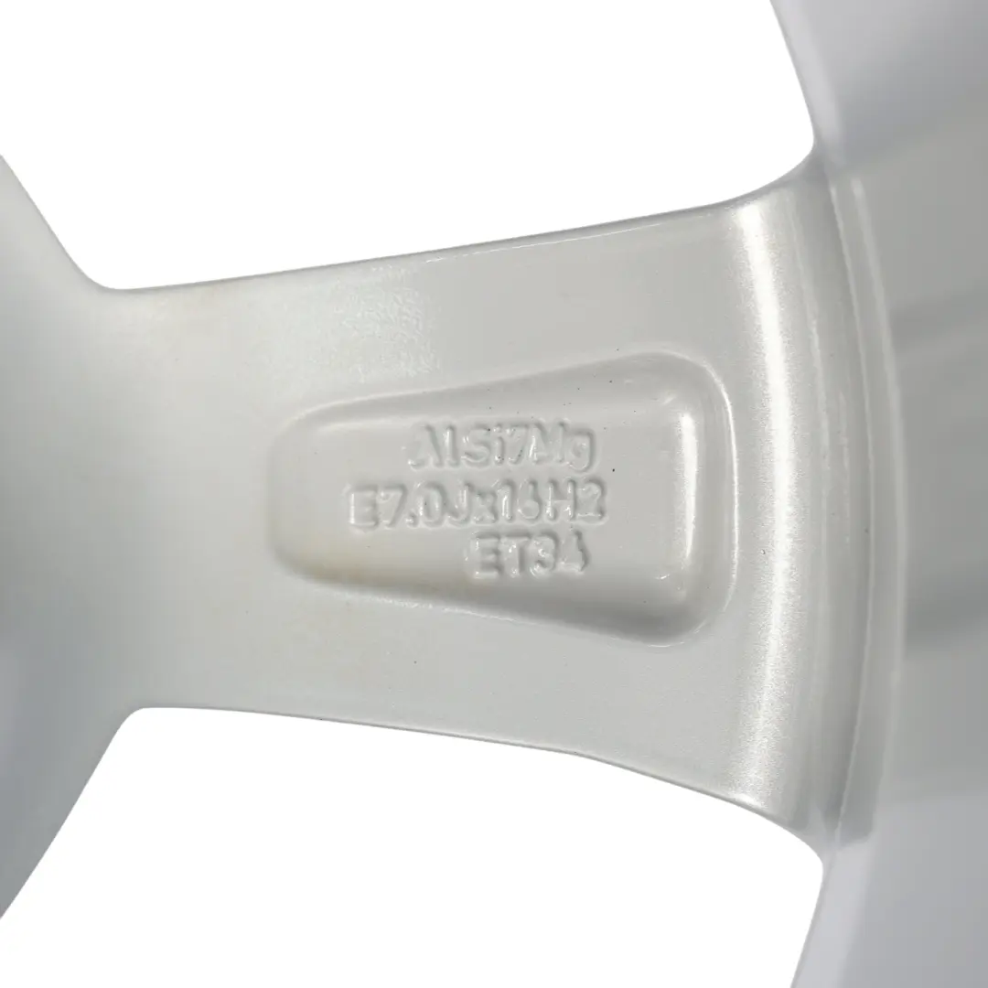 Srebrna Felga Aluminiowa 16" 7J ET:34 Star Spoke do Audi A1 8X o numerze 8XA601025A Audi A1 8X Srebrna Felga Aluminiowa 16" 7J ET:34 Star Spoke - SKU 8XA601025A-4 - Numer Części 8XA601025A