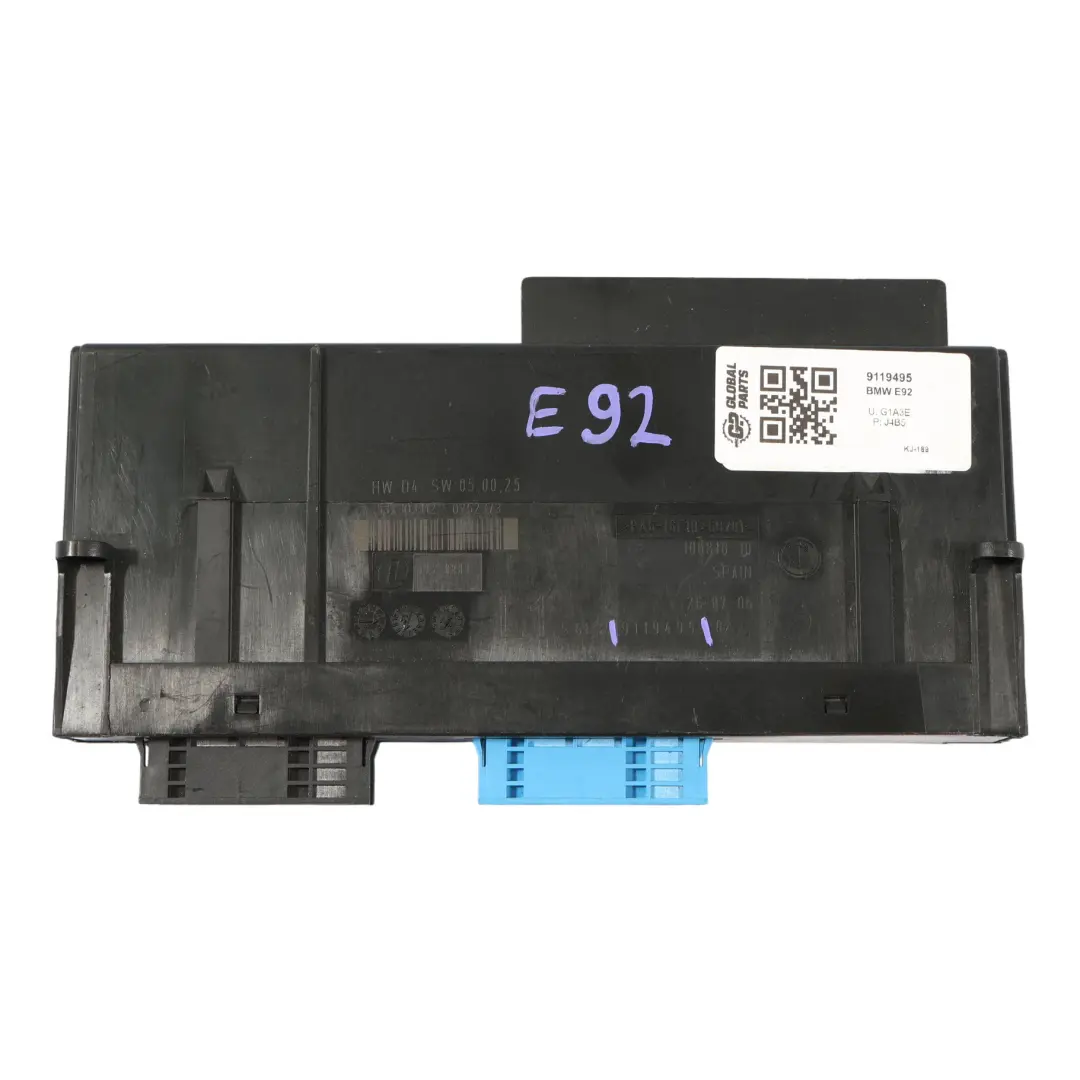 Boîtier Jonction Module De Commande De Carrosserie L1 PL2 JBBFE pour BMW E92 à propos du numéro de pièce 9119495 BMW E92 Boîtier Jonction Module De Commande De Carrosserie L1 PL2 JBBFE - SKU 9119495 - Numéro de pièce 9119495