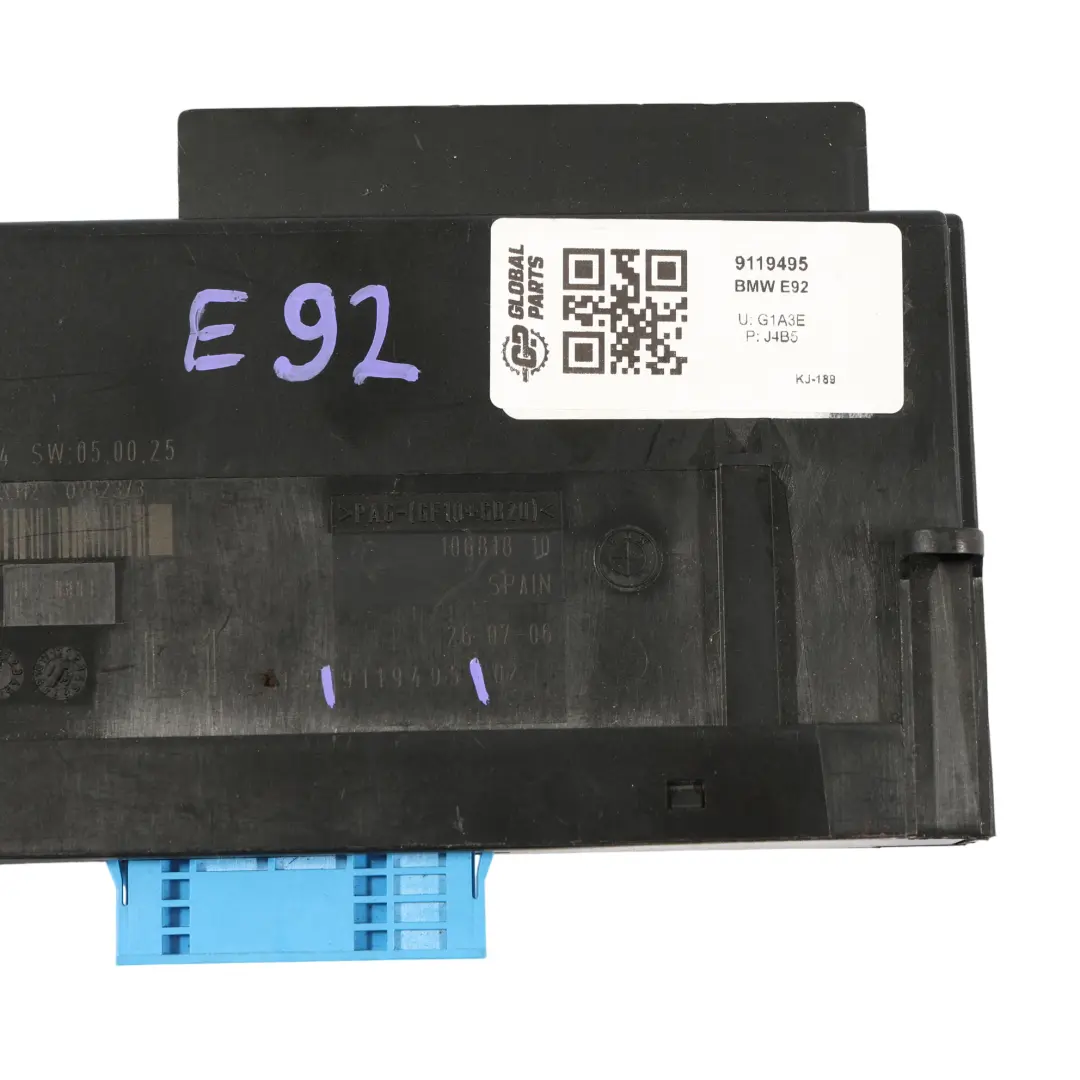 BMW E92 ECU Body Control Module Junction Box L1 PL2 JBBFE - SKU 9119495 - Part number 9119495