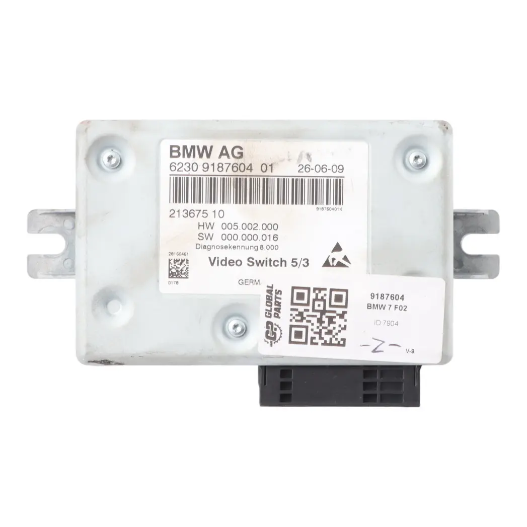 BMW F07 F10 F11 F12 Module De Commande De Commutation Vidéo TV - SKU 9187604 - Numéro de pièce 9187604