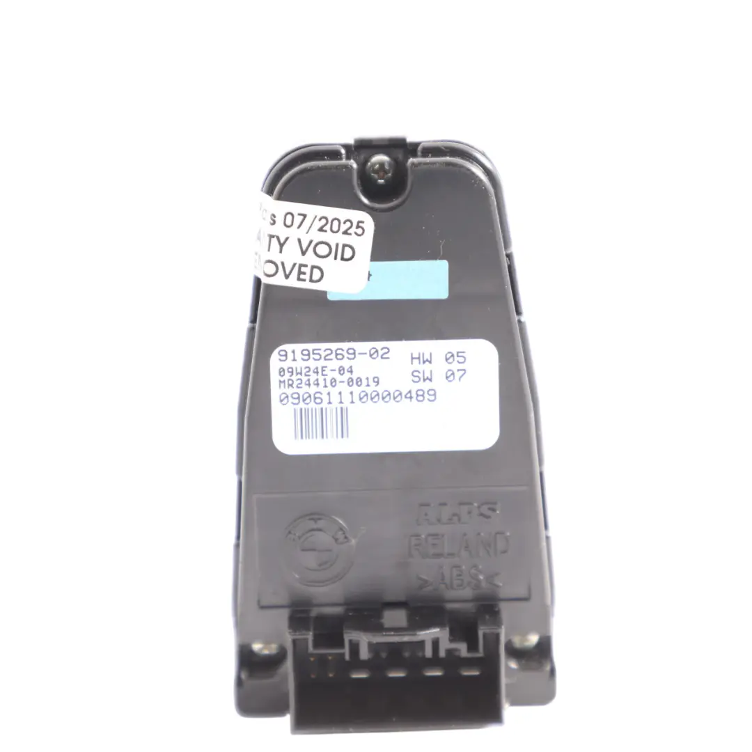 BMW F01 F02 Window Lifter Regulator Switch Door Control Panel Unit Rear - SKU 9195269 - Part number 9195269