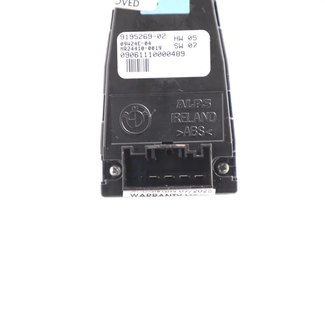 BMW F01 F02 Window Lifter Regulator Switch Door Control Panel Unit Rear - SKU 9195269 - Part number 9195269