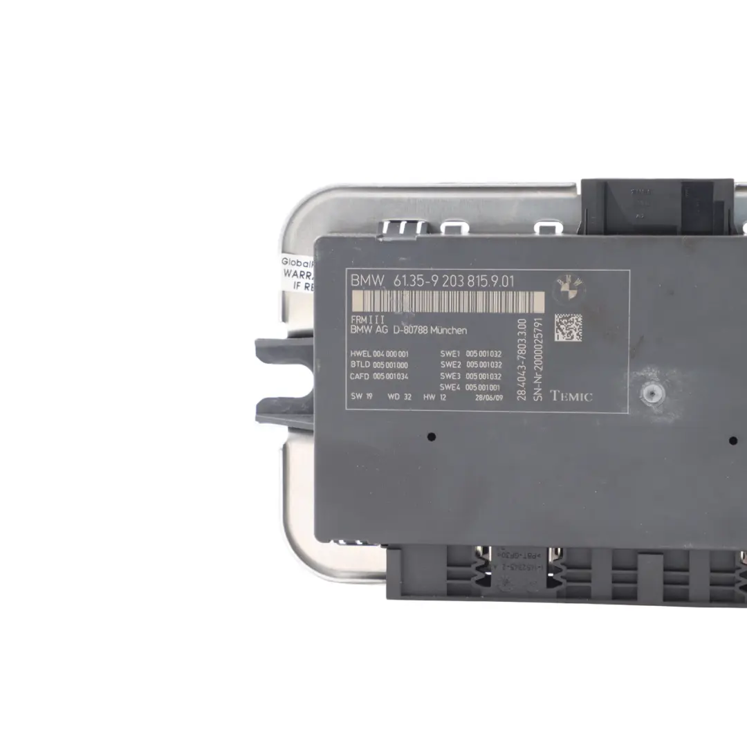 Footwell Light Module Control Unit ECU FRM III to BMW F01 F02 F04 with Part number 9203815 BMW F01 F02 F04 Footwell Light Module Control Unit ECU FRM III - SKU 9203815 - Part number 9203815