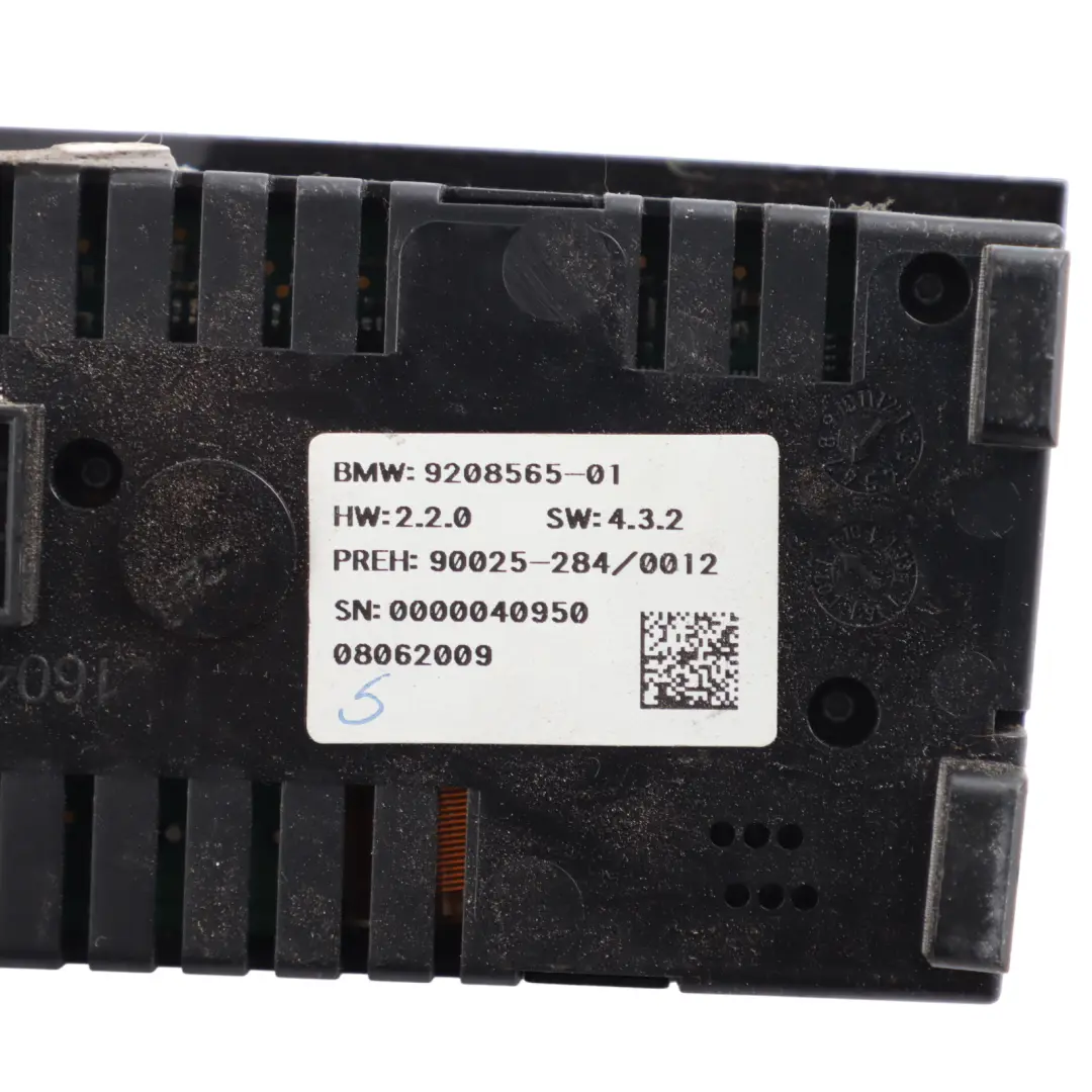  Climate Control Panel BMW F01 F02 F04 F06 Rear AC Switch - SKU 9208565 - Part number 9290751