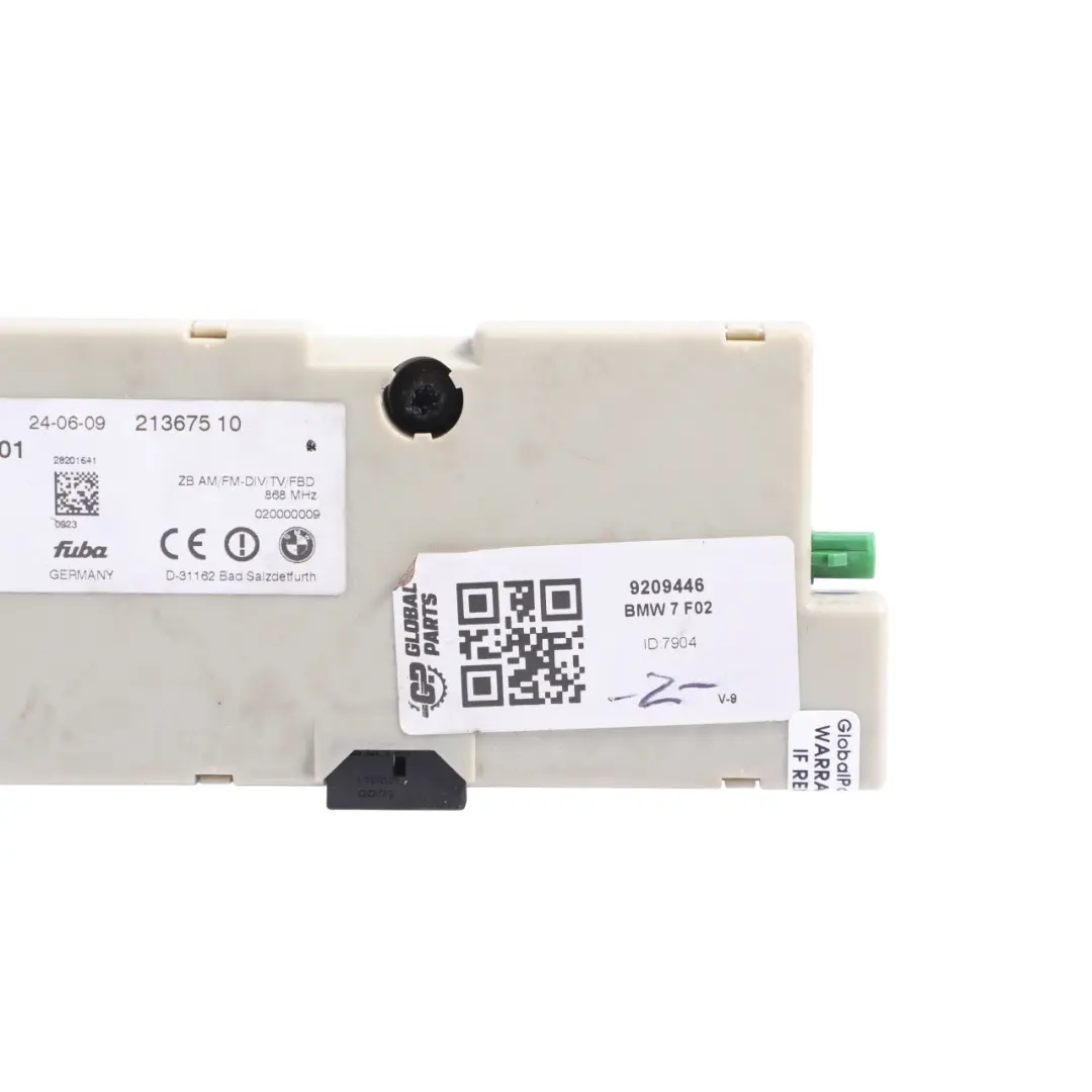  Antenna Amplifier BMW F01 F02 Aeral Diversity 868 MHz Unit FM DAB - SKU 9209446 - Part number 9209446