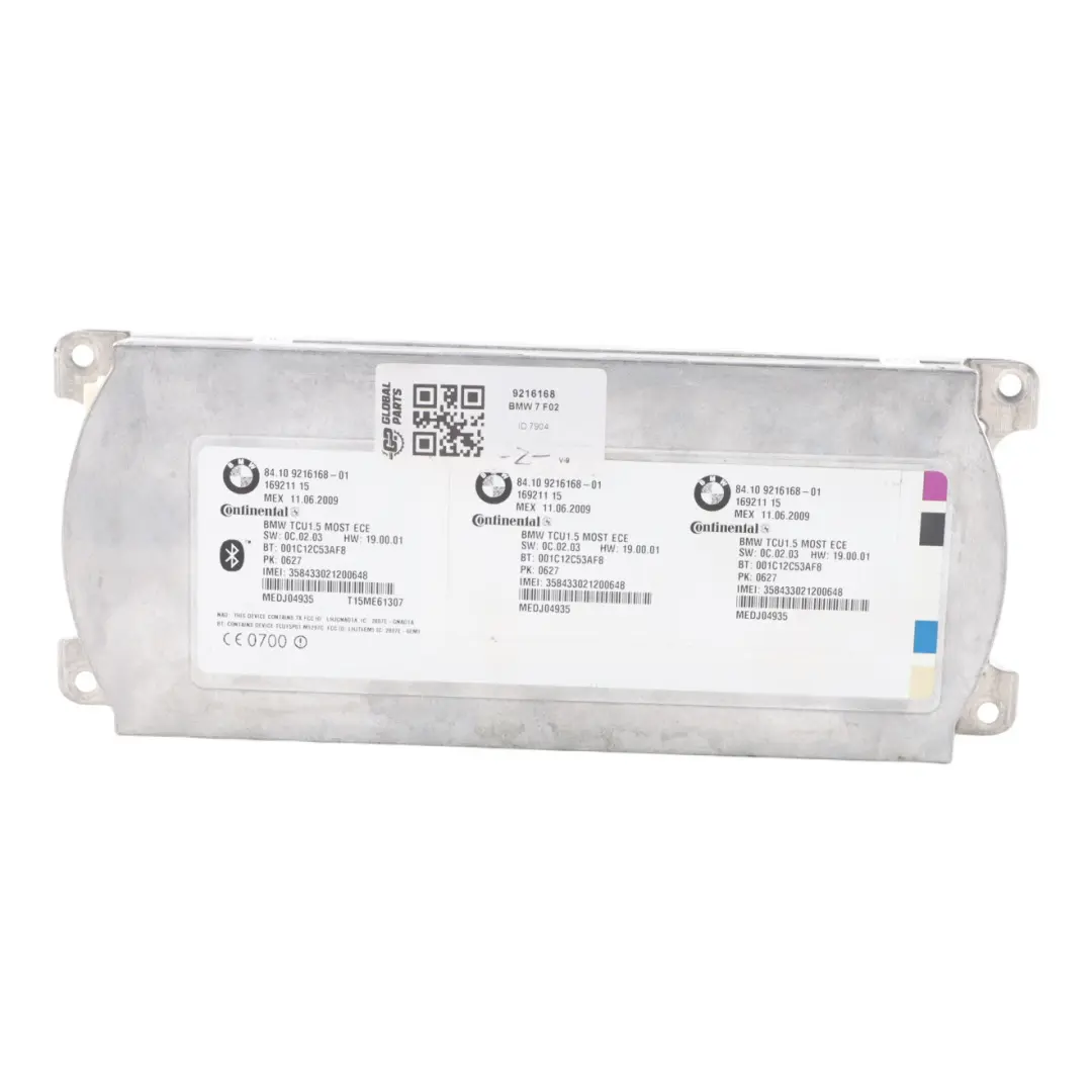 Bluetooth Control Unit Module Telemetics Control Unit to BMW F01 F02 F10 with Part number 9216168 BMW F01 F02 F10 Bluetooth Control Unit Module Telemetics Control Unit - SKU 9216168 - Part number 9216168