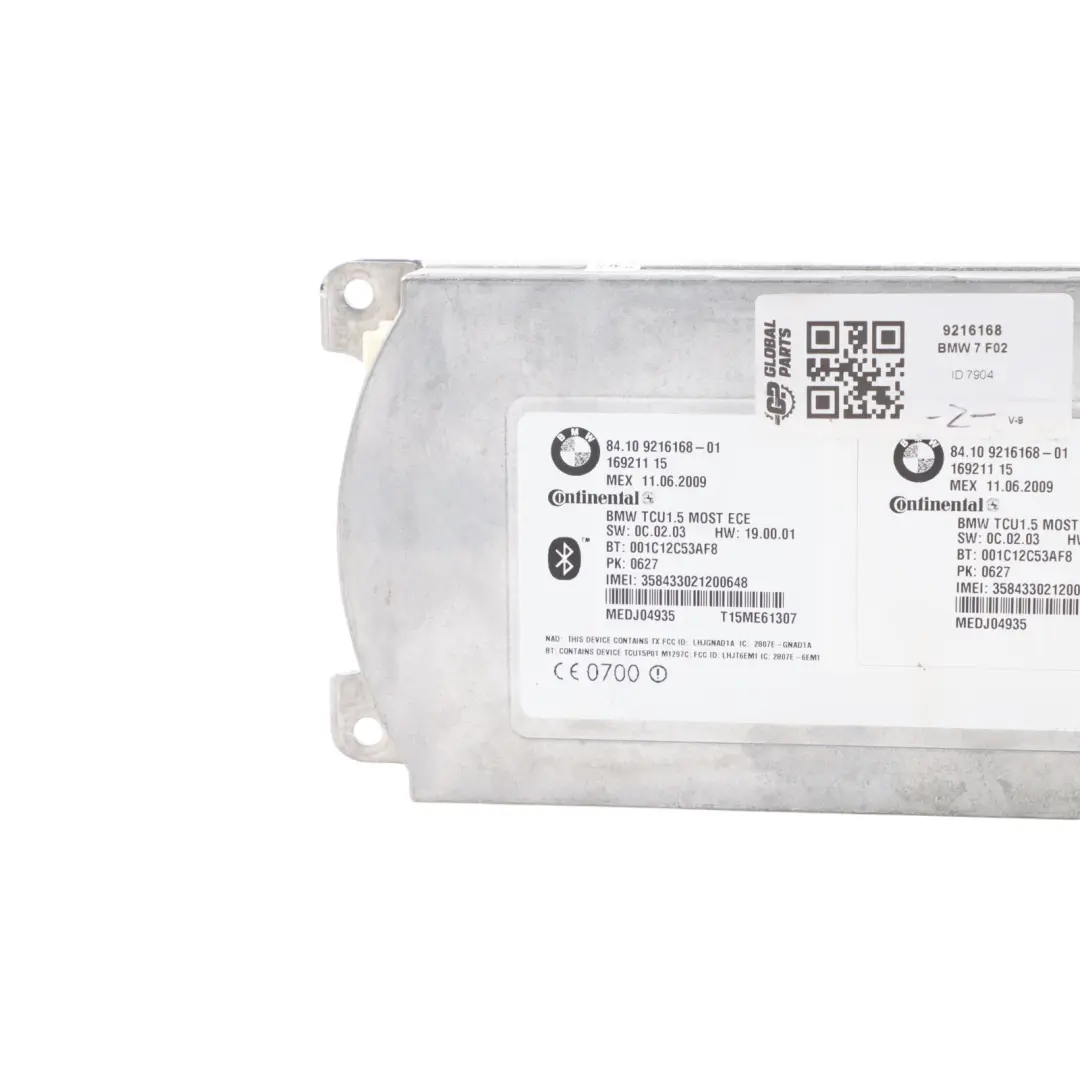 Bluetooth Control Unit Module Telemetics Control Unit to BMW F01 F02 F10 with Part number 9216168 BMW F01 F02 F10 Bluetooth Control Unit Module Telemetics Control Unit - SKU 9216168 - Part number 9216168