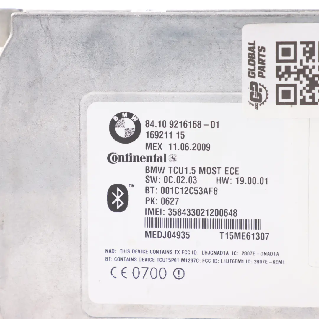 Bluetooth Control Unit Module Telemetics Control Unit to BMW F01 F02 F10 with Part number 9216168 BMW F01 F02 F10 Bluetooth Control Unit Module Telemetics Control Unit - SKU 9216168 - Part number 9216168