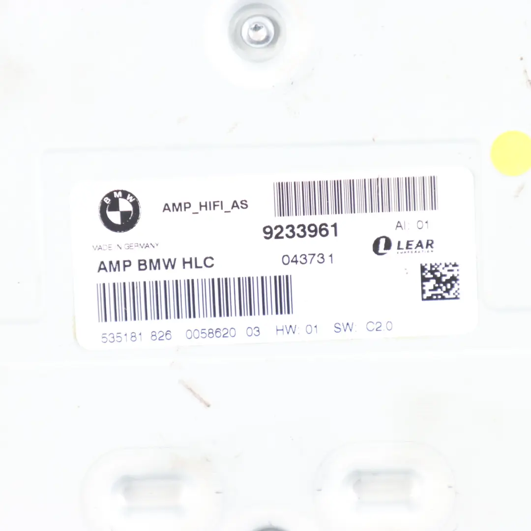 Amplifier Stereo System Module Control Unit Lear to BMW E84 with Part number 9233961 BMW E84 Amplifier Stereo System Module Control Unit Lear - SKU 9233961 - Part number 9233961