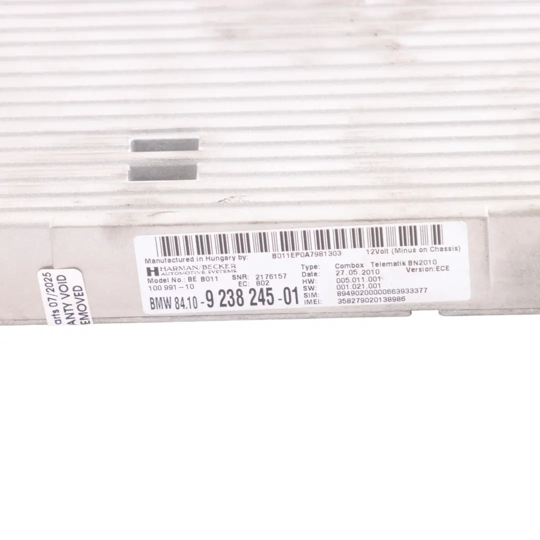 Bluetooth Telematics Control Module Unit to BMW F01 F02 F07 F10 with Part number 9238245 BMW F01 F02 F07 F10 Bluetooth Telematics Control Module Unit - SKU 9238245 - Part number 9238245