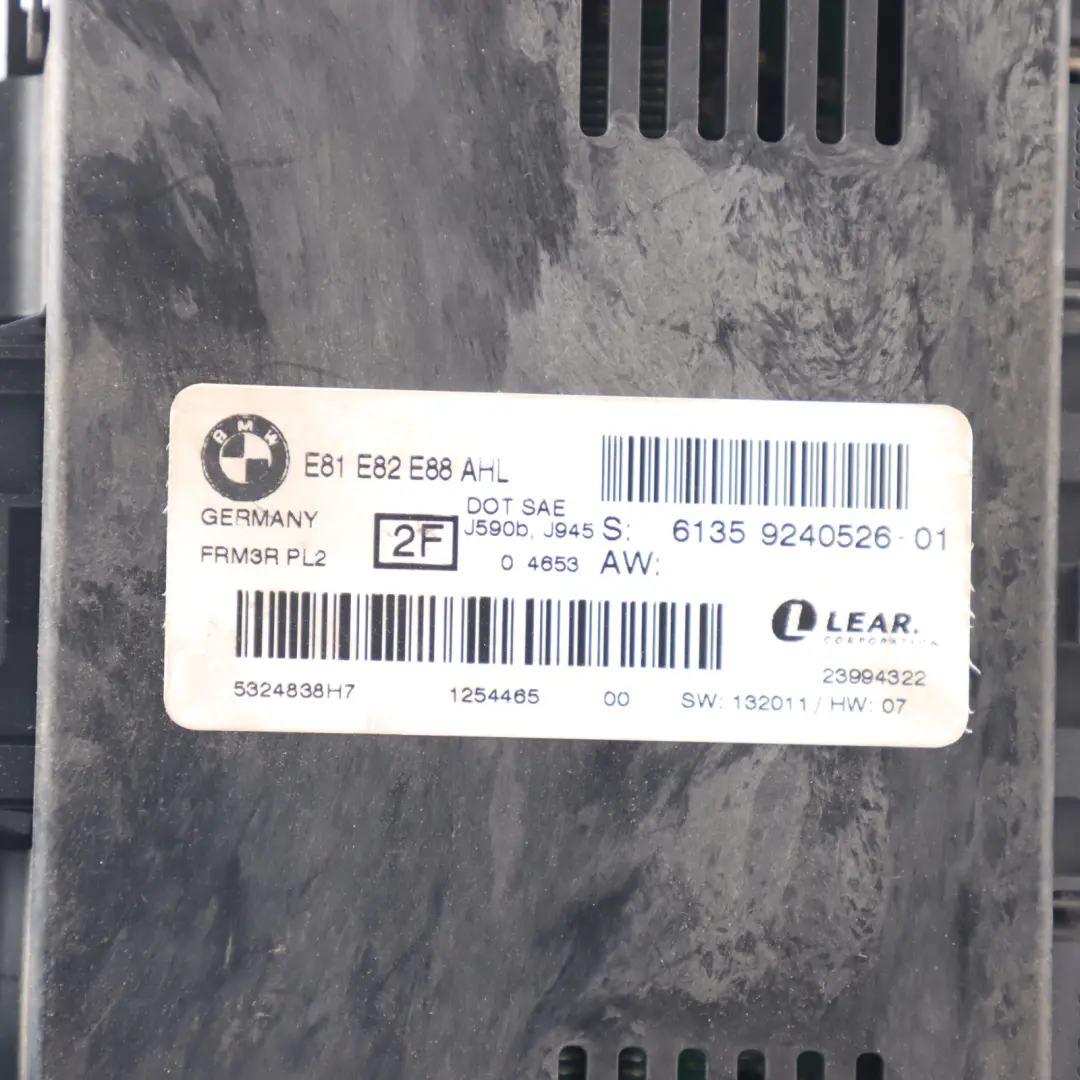 Footwell Light Control Unit Module Controller AHL FRM3R PL2 9175649 to BMW E81 with Part number 9240526 BMW E81 Footwell Light Control Unit Module Controller AHL FRM3R PL2 9175649 - SKU 9240526 - Part number 9240526