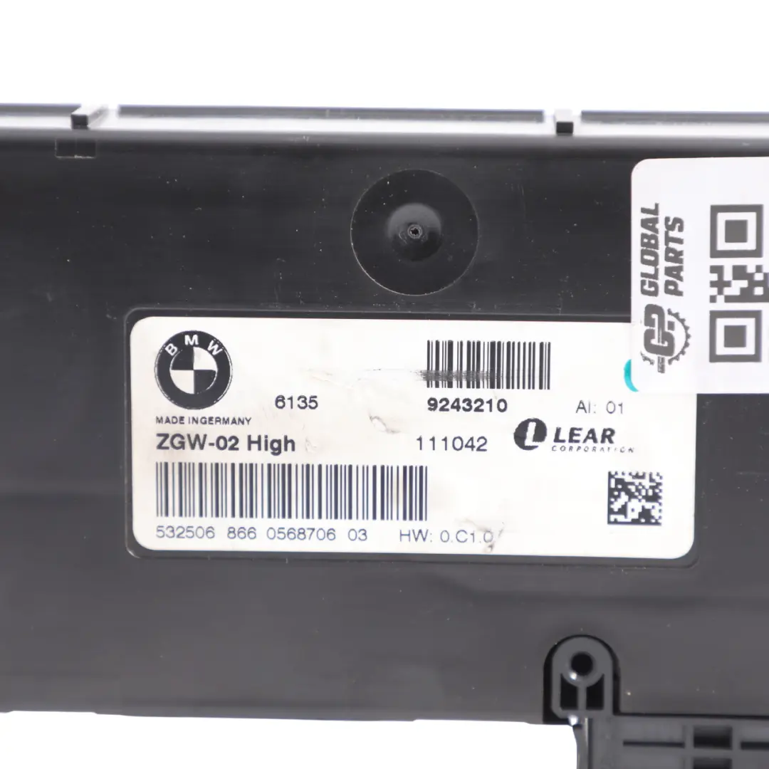 BMW F10 F11 F12 Central Gateway Module ECU Control Unit Lear ZGW-02 High - SKU 9243210 - Part number 9243210