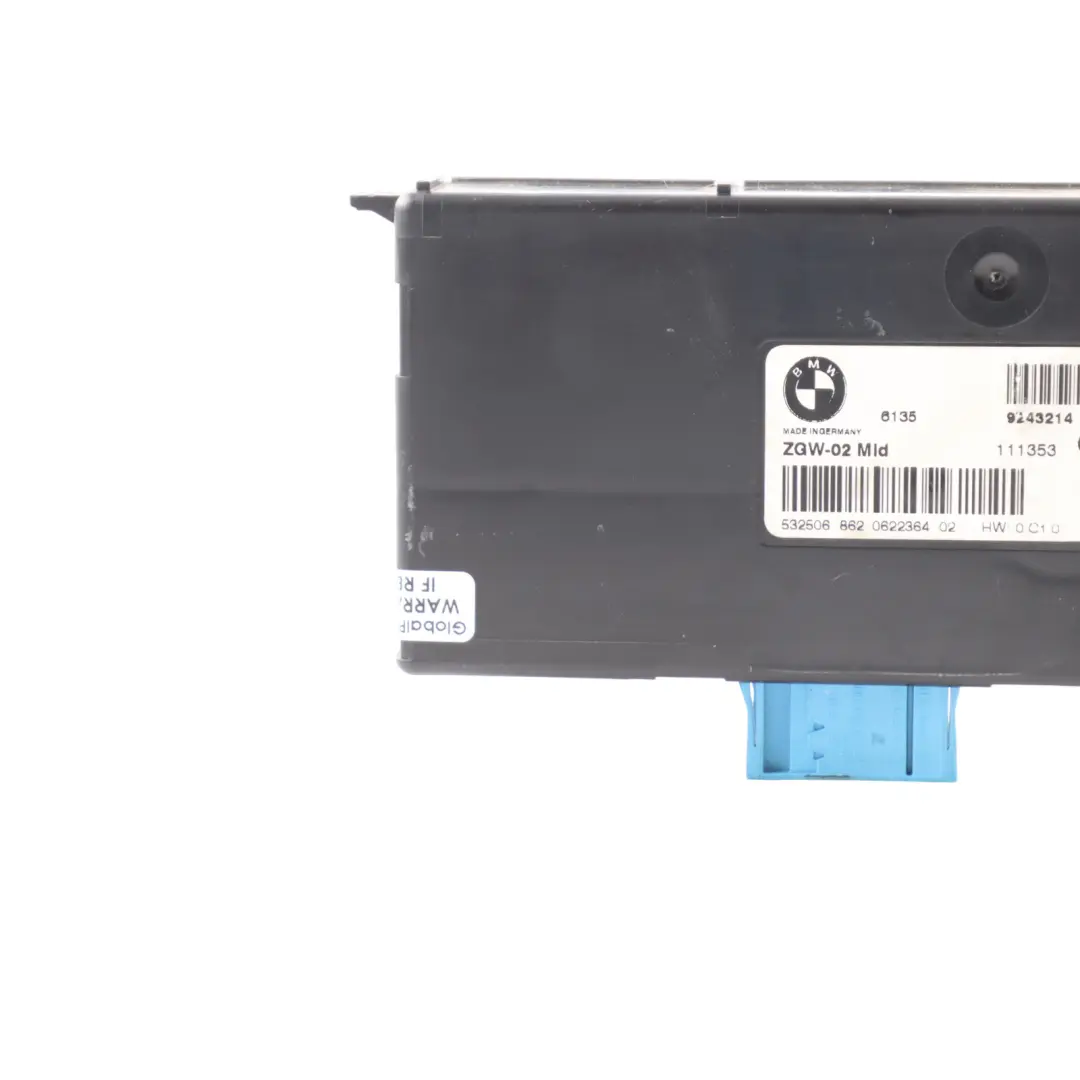 Central Gateway Module Control Unit ECU to BMW X3 F25 with Part number 9243214 BMW X3 F25 Central Gateway Module Control Unit ECU - SKU 9243214 - Part number 9243214