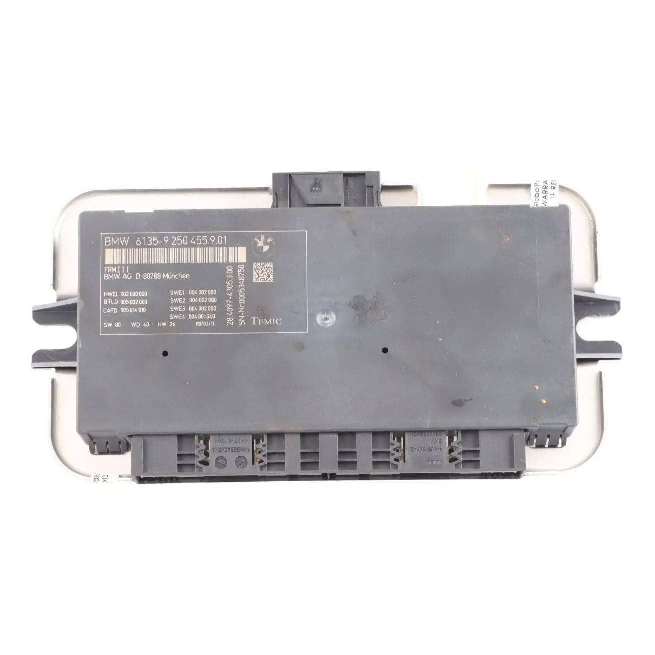 BMW F10 Footwell Light Control Module ECU Unit FRM3 TEMIC 9250455