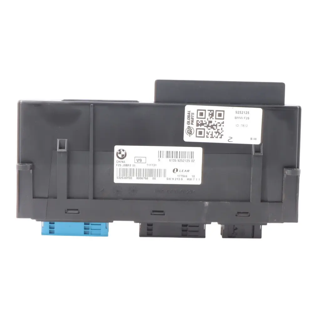 BMW X3 F25 Control Module Junction Box Electronics LEAR JBBFE III - SKU 9252125 - Part number 9252125