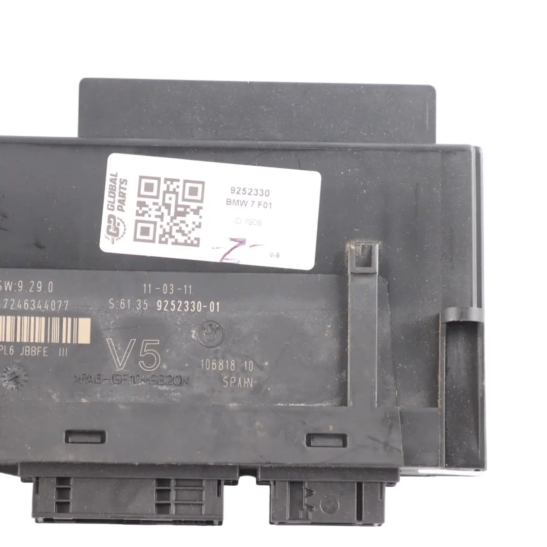 ECU Body Control Module Unit Junction Box Pl6 JBBFE III V5 to BMW F01 with Part number 9252330 BMW F01 ECU Body Control Module Unit Junction Box Pl6 JBBFE III V5 - SKU 9252330 - Part number 9252330