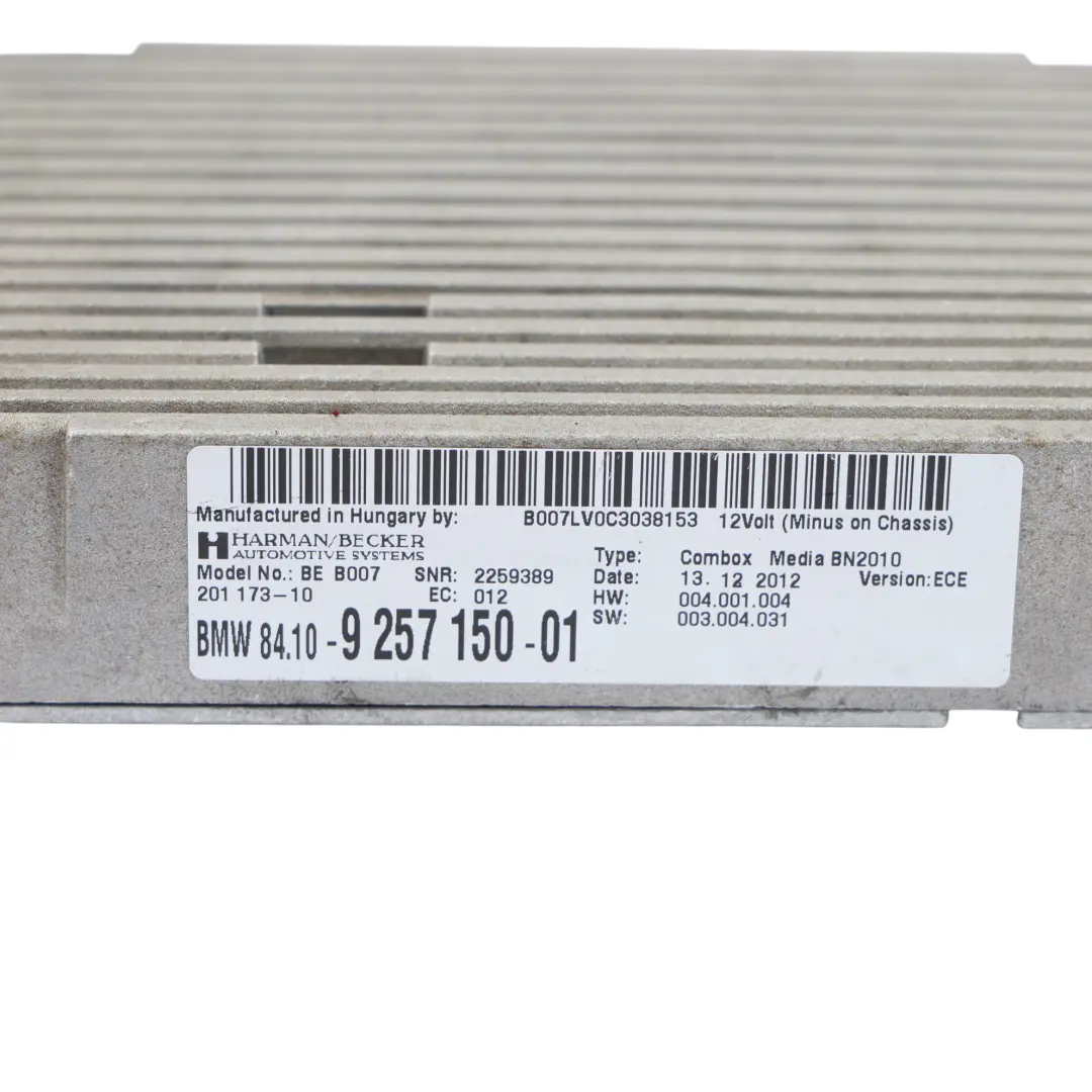 Modulo Bluetooth Combox Media per BMW F01 F02 F03 F10 F11 F20 F21 F30 F31 con numero di parte 9257150 BMW F01 F02 F03 F10 F11 F20 F21 F30 F31 Modulo Bluetooth Combox Media - SKU 9257150 - Numero di parte 9257150