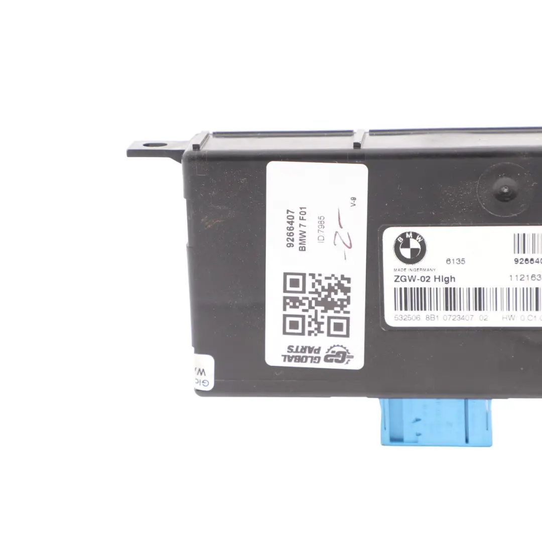 BMW F01 Modulo Gateway Centrale Unità Di Controllo ECU Lear ZGW-02 High - SKU 9266407 - Numero di parte 9266407